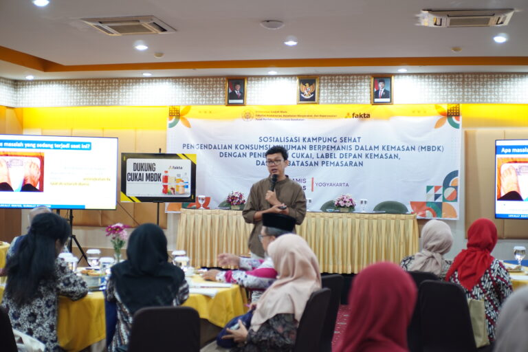 Dorong Hidup Sehat, FAKTA dan Universitas Gadjah Mada (UGM) serukan penerapan Cukai MBDK.