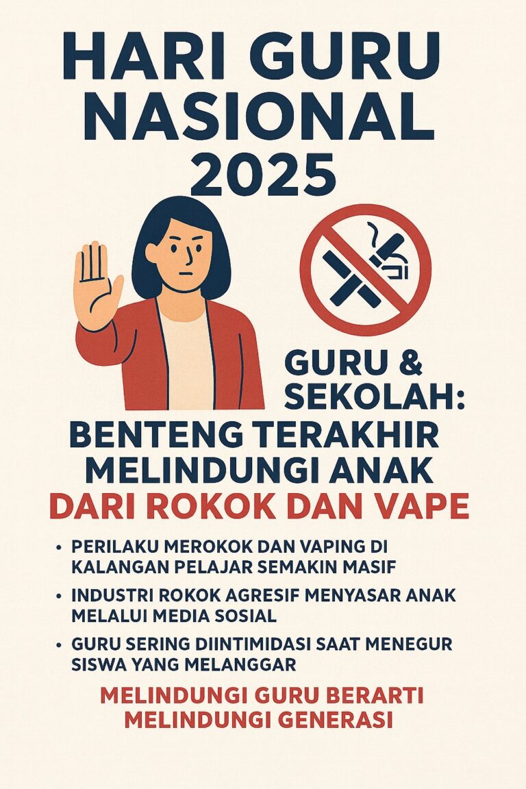 Guru & Sekolah: Benteng Terakhir Melindungi Anak dari Rokok dan Vape.